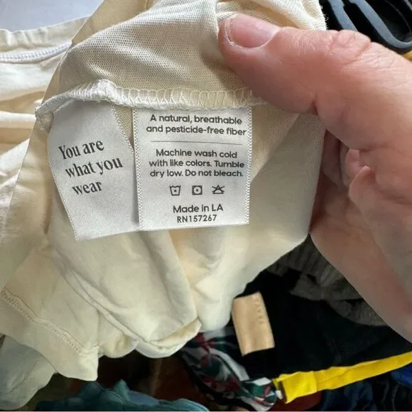 Mate The Label Girlfriends Devi 3/4 Sleeves Organic T-Shirt Top NWT - Picture 10 of 11